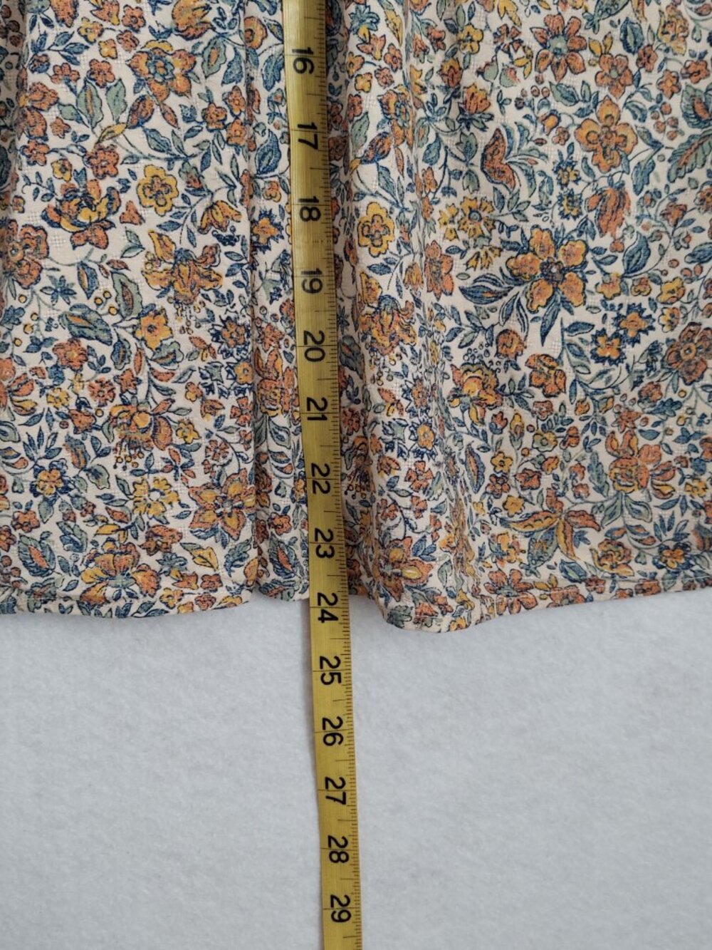 Universal Thread Floral Boho Cotton Blouse Medium Lightweight Soft Top - Picture 8 of 12